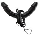 Fetish Fantasy Series Uprząż Podwojna z Pilotem Czarna 15 cm PVC