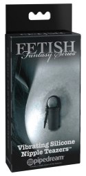 Fetish Fantasy Series Wibrujące zaciski silikonowe czarne 6 cm