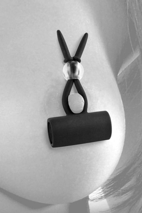 Fetish Fantasy Zaciski na sutki z wibracją i silikonową powierzchnią czarne Fetish Fantasy Zaciski na sutki z wibracją i silikonową powierzchnią czarne