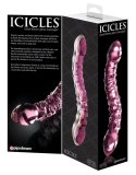 Icicles Model 24 szklany masażer dwustronny z wypustkami 19,5 cm