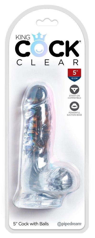 King Cock Clear model 13 cm z przyssawką i anatomiczną podstawą przezroczysty King Cock Clear model 13 cm z przyssawką i anatomiczną podstawą przezroczysty
