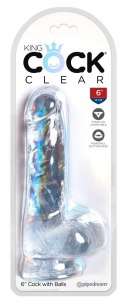 King Cock Clear model 15 cm z przyssawką - przezroczysty TPE