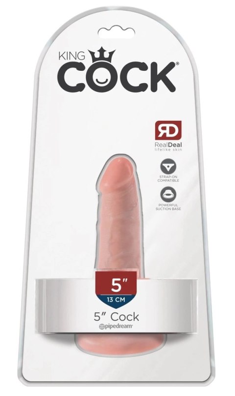 King Cock Model 13 cm Jasny - Elastyczny z Przyssawką PVC King Cock Model 13 cm Jasny - Elastyczny z Przyssawką PVC