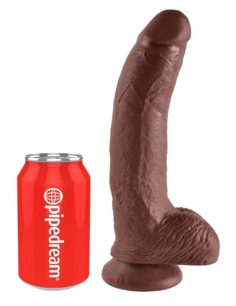 King Cock Model 23 cm brązowy - anatomiczny kształt, przyssawka, PVC King Cock Model 23 cm brązowy - anatomiczny kształt, przyssawka, PVC