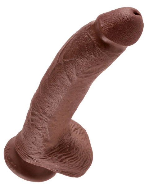 King Cock Model 23 cm brązowy - anatomiczny kształt, przyssawka, PVC King Cock Model 23 cm brązowy - anatomiczny kształt, przyssawka, PVC