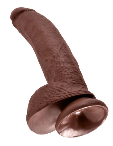 King Cock Model 23 cm brązowy - anatomiczny kształt, przyssawka, PVC King Cock Model 23 cm brązowy - anatomiczny kształt, przyssawka, PVC