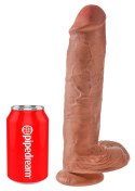 King Cock Model 28 cm ciemny - naturalistyczna forma, przyssawka