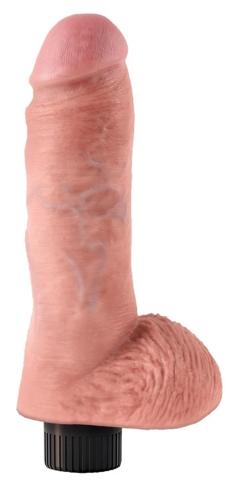 King Cock Wibrator Anatomiczny 24 cm z Przyssawką Jasny Kolor Skory King Cock Wibrator Anatomiczny 24 cm z Przyssawką Jasny Kolor Skory
