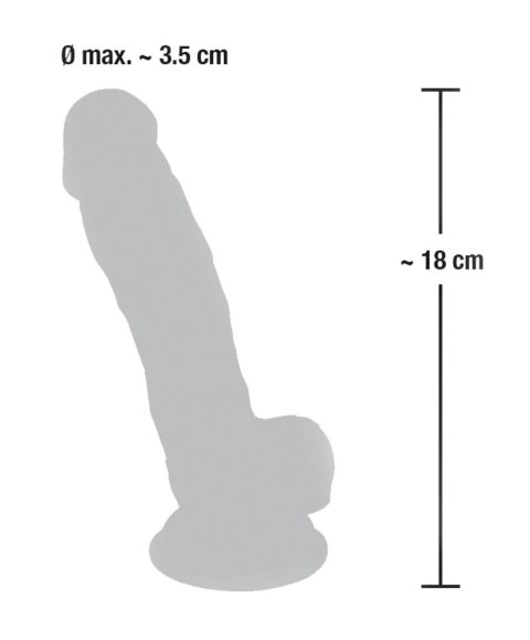 Medical Silicone Model 18cm - anatomiczny przyrząd silikonowy z przyssawką Medical Silicone Model 18cm - anatomiczny przyrząd silikonowy z przyssawką