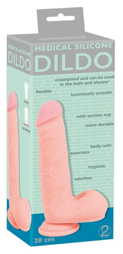 Medical Silicone - anatomiczny model silikonowy 20 cm z przyssawką Medical Silicone - anatomiczny model silikonowy 20 cm z przyssawką