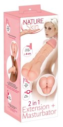 Nature Skin 2w1 - model anatomiczny z otworem, długość 21 cm, TPE