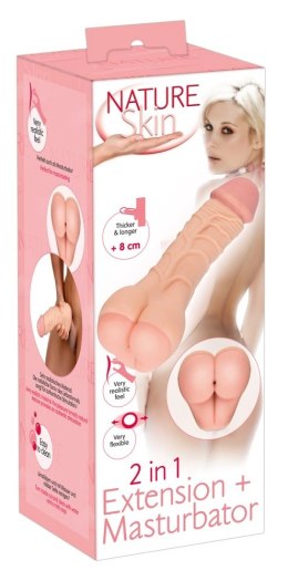 Nature Skin 2w1 - model anatomiczny z otworem, długość 21 cm, TPE