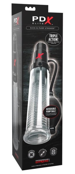 PDX Elite System Intymny 2w1 z Funkcją Podciśnienia i Wibracji 33cm