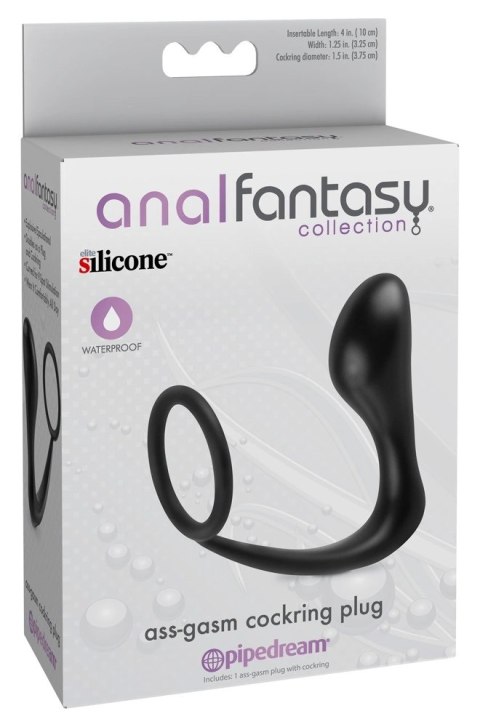 Pipedream Anal Fantasy - Pierścień elastyczny z modułem punktu P, czarny Pipedream Anal Fantasy - Pierścień elastyczny z modułem punktu P, czarny