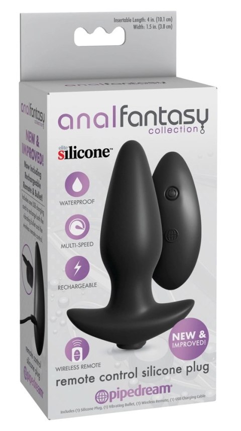 Pipedream Anal Fantasy wtyczka z 10 trybami wibracji i pilotem, 12,3 cm Pipedream Anal Fantasy wtyczka z 10 trybami wibracji i pilotem, 12,3 cm