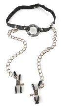 Pipedream Fetish Fantasy Series O-Ring z zaciskami, regulowany, czarny