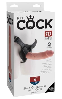 Pipedream King Cock 23 cm Jasny - System uprzęży z wkładanym modułem
