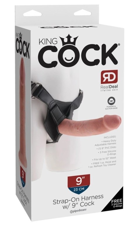 Pipedream King Cock 23 cm Jasny - System uprzęży z wkładanym modułem Pipedream King Cock 23 cm Jasny - System uprzęży z wkładanym modułem