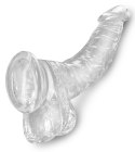 Pipedream King Cock Clear 19 cm - przezroczysty model z przyssawką