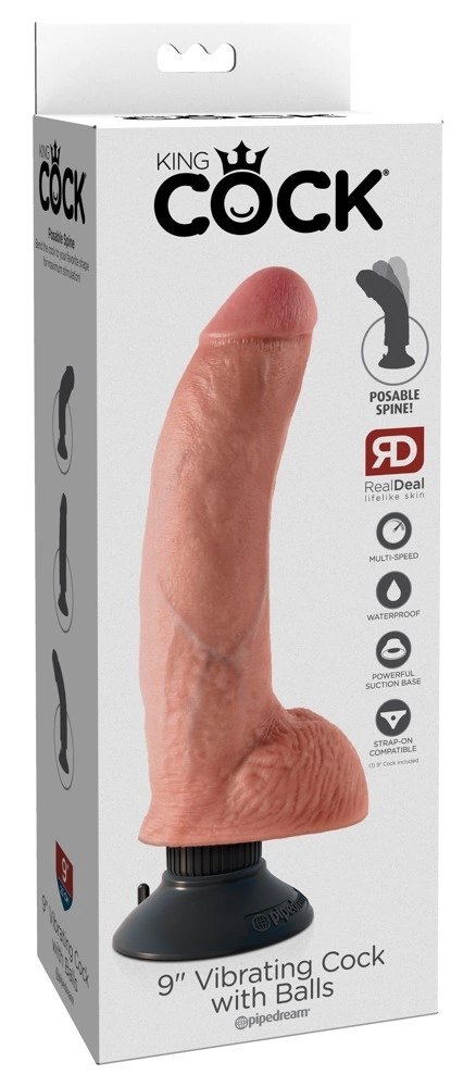Pipedream King Cock Model 23 cm jasny - elastyczny, wodoodporny, przyssawka