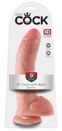 Pipedream King Cock model 23 cm jasny - anatomiczny kształt, przyssawka