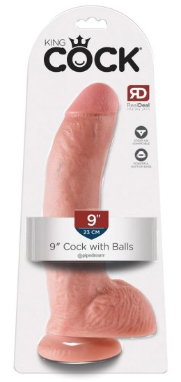 Pipedream King Cock model 23 cm jasny - anatomiczny kształt, przyssawka