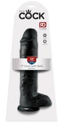 Pipedream King Cock model 28 cm czarny z anatomicznymi detalami