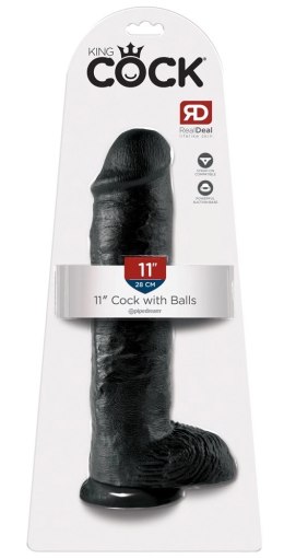 Pipedream King Cock model 28 cm czarny z anatomicznymi detalami