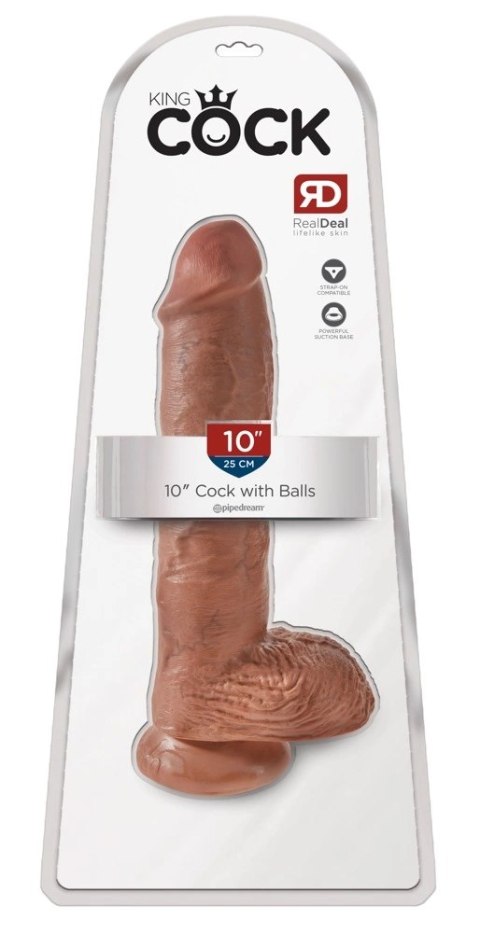 Pipedream King Cock model anatomiczny 25 cm ciemny PVC z przyssawką Pipedream King Cock model anatomiczny 25 cm ciemny PVC z przyssawką