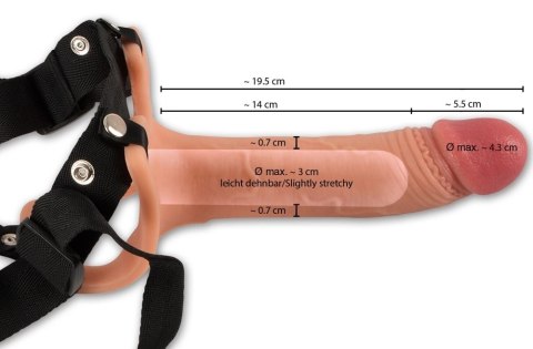 Realistixxx Uprząż Strap-On 19,5 cm z anatomiczną tuleją, regulacja Realistixxx Uprząż Strap-On 19,5 cm z anatomiczną tuleją, regulacja