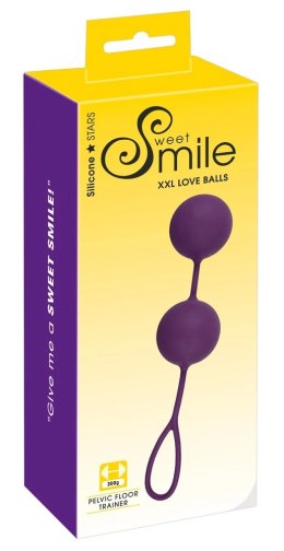 Sweet Smile Kulki treningowe XXL 200g fioletowe silikonowe duży rozmiar