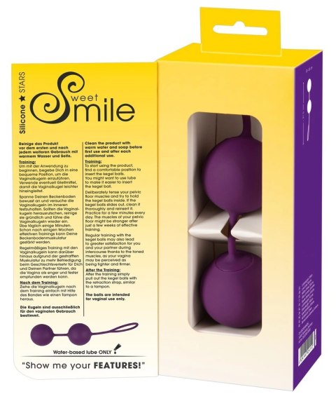 Sweet Smile Kulki treningowe XXL 200g fioletowe silikonowe duży rozmiar Sweet Smile Kulki treningowe XXL 200g fioletowe silikonowe duży rozmiar