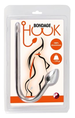 You2Toys Hak z anatomicznym korkiem aluminiowym do praktyk bondage 24cm