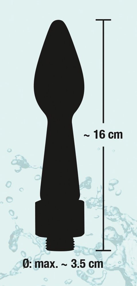 You2Toys Intymny aplikator z funkcją natrysku, silikonowy, czarny 16 cm You2Toys Intymny aplikator z funkcją natrysku, silikonowy, czarny 16 cm