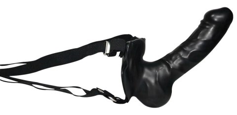You2Toys Pasek biodrowy z elastycznym wkładem lateksowym 19 cm czarny You2Toys Pasek biodrowy z elastycznym wkładem lateksowym 19 cm czarny