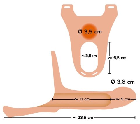 You2Toys Pasek z silikonową nakładką średnią - przedłużenie 5 cm You2Toys Pasek z silikonową nakładką średnią - przedłużenie 5 cm