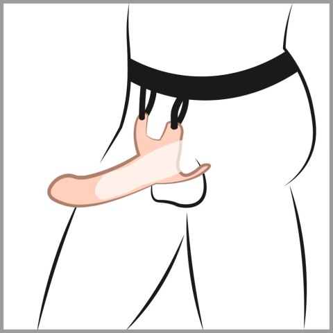 You2Toys Pasek z silikonową nakładką średnią - przedłużenie 5 cm You2Toys Pasek z silikonową nakładką średnią - przedłużenie 5 cm