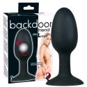 Backdoor Friend Large - silikonowy korkowy model z kulą wewnętrzną, czarny