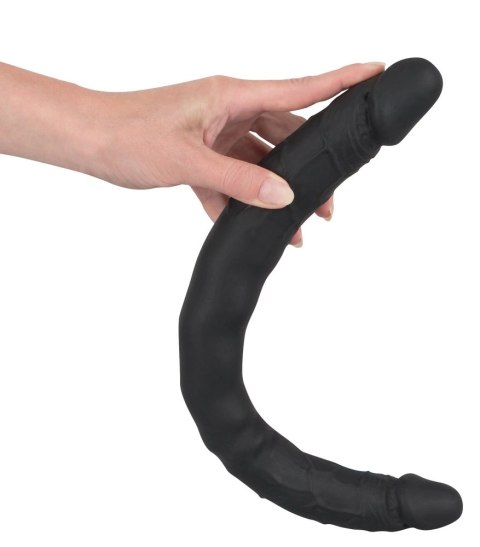 Bad Kitty Double Flex Silicone czarne podwojne narzędzie intymne 40 cm Bad Kitty Double Flex Silicone czarne podwojne narzędzie intymne 40 cm