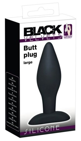 Black Velvets silikonowy korek anatomiczny 12 cm czarny