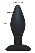 Black Velvets silikonowy korek anatomiczny 12 cm czarny
