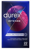 Durex Intense Orgasmic – Prążkowane, Miętowe Prezerwatywy z Żelem Desirex, 22 sztuki | Intensywna Stymulacja i Świeżość