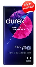 Durex Mutual Climax Prezerwatywy z Żebrowaniem 10 szt. Łatwe Zakładanie