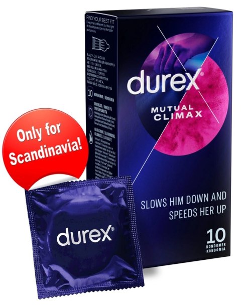 Durex Mutual Climax Prezerwatywy z Żebrowaniem 10 szt. Łatwe Zakładanie Durex Mutual Climax Prezerwatywy z Żebrowaniem 10 szt. Łatwe Zakładanie