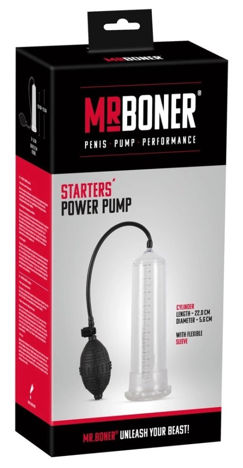 Mr. Boner Manualna Pompa Treningowa Przezroczysta 22 cm Skala ABS Mr. Boner Manualna Pompa Treningowa Przezroczysta 22 cm Skala ABS