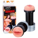 NMC Double Pleasure System Usta i Wnętrze 18cm TPE Srebrny