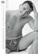 Orion Brand Kalendarz PIN-UP Mężczyźni 12 Miesięcy A3 czarno-biały