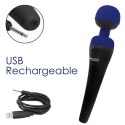 PalmPower Recharge masażer rożdżka z ruchomą głowką niebieski IPX7