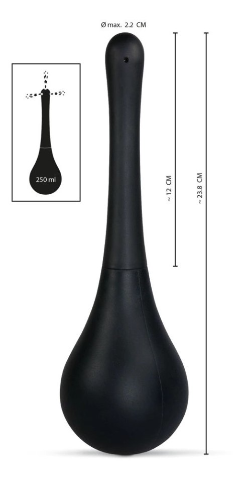 Rebel Irygator higieniczny czarny 200ml, wymienna końcowka silikonowa Rebel Irygator higieniczny czarny 200ml, wymienna końcowka silikonowa