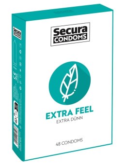 Secura Extra Feel 48 szt. - prezerwatywy ultra cienkie, silikonowa powłoka